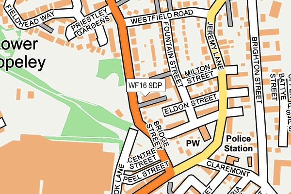 WF16 9DP map - OS OpenMap – Local (Ordnance Survey)
