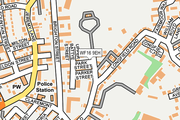 WF16 9EH map - OS OpenMap – Local (Ordnance Survey)