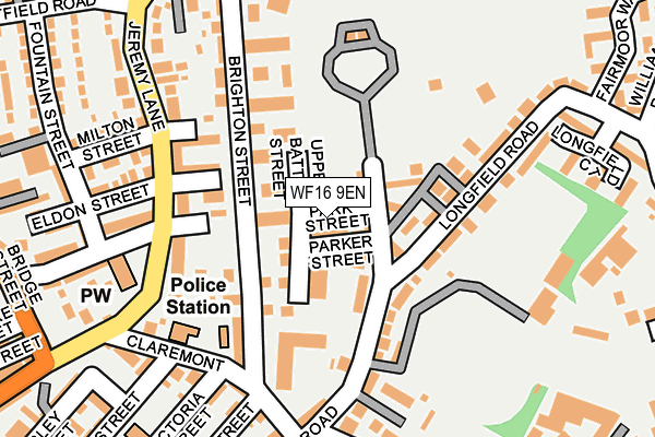 WF16 9EN map - OS OpenMap – Local (Ordnance Survey)