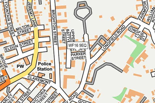 WF16 9EQ map - OS OpenMap – Local (Ordnance Survey)