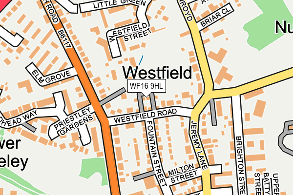WF16 9HL map - OS OpenMap – Local (Ordnance Survey)
