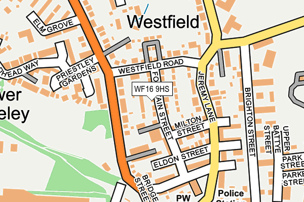 WF16 9HS map - OS OpenMap – Local (Ordnance Survey)
