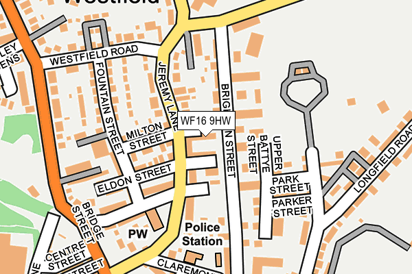 WF16 9HW map - OS OpenMap – Local (Ordnance Survey)