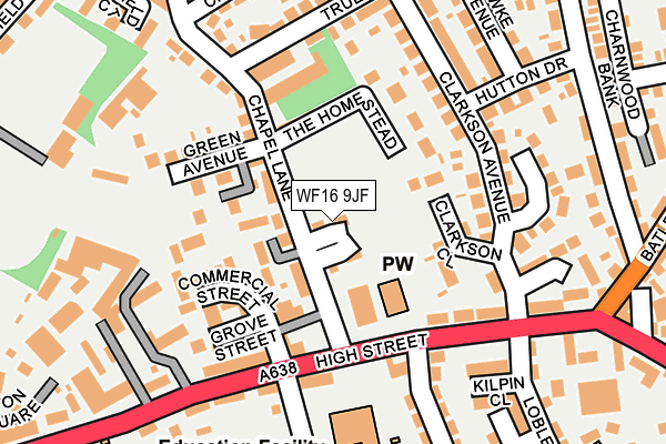 WF16 9JF map - OS OpenMap – Local (Ordnance Survey)