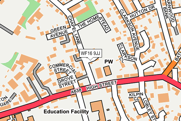 WF16 9JJ map - OS OpenMap – Local (Ordnance Survey)