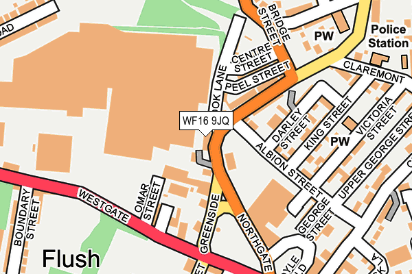 WF16 9JQ map - OS OpenMap – Local (Ordnance Survey)