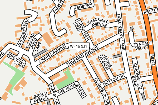 WF16 9JY map - OS OpenMap – Local (Ordnance Survey)