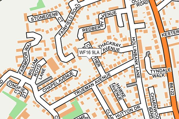 WF16 9LA map - OS OpenMap – Local (Ordnance Survey)