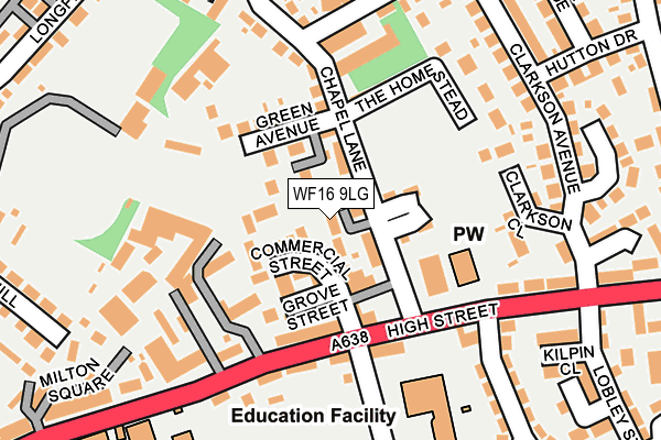 WF16 9LG map - OS OpenMap – Local (Ordnance Survey)