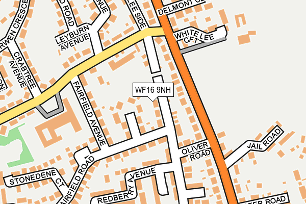 WF16 9NH map - OS OpenMap – Local (Ordnance Survey)
