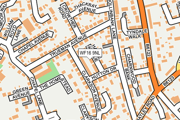 WF16 9NL map - OS OpenMap – Local (Ordnance Survey)