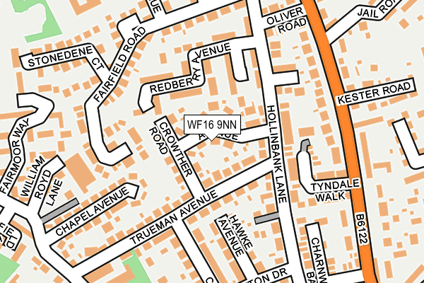 WF16 9NN map - OS OpenMap – Local (Ordnance Survey)