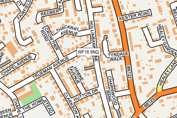 WF16 9NQ map - OS OpenMap – Local (Ordnance Survey)