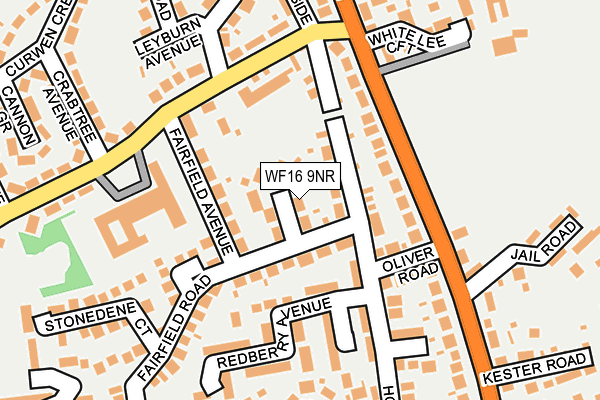 WF16 9NR map - OS OpenMap – Local (Ordnance Survey)