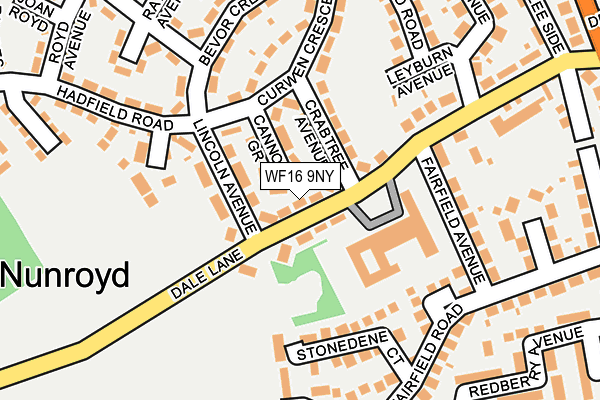 WF16 9NY map - OS OpenMap – Local (Ordnance Survey)