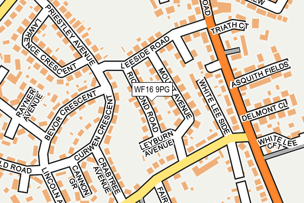 WF16 9PG map - OS OpenMap – Local (Ordnance Survey)