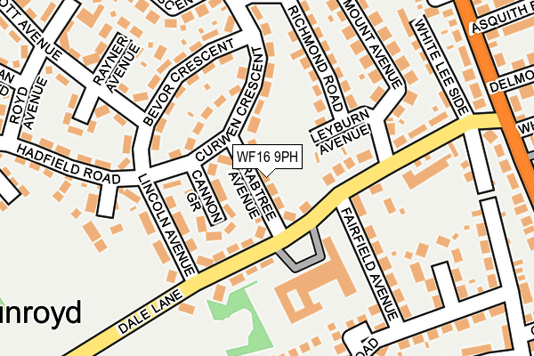 WF16 9PH map - OS OpenMap – Local (Ordnance Survey)