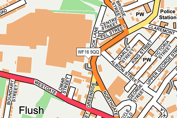 WF16 9QQ map - OS OpenMap – Local (Ordnance Survey)