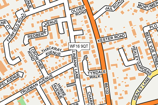 WF16 9QT map - OS OpenMap – Local (Ordnance Survey)