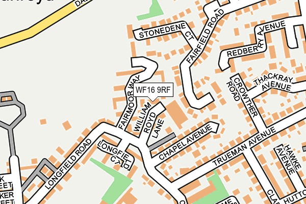 WF16 9RF map - OS OpenMap – Local (Ordnance Survey)