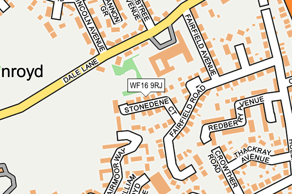 WF16 9RJ map - OS OpenMap – Local (Ordnance Survey)