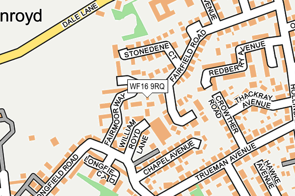 WF16 9RQ map - OS OpenMap – Local (Ordnance Survey)