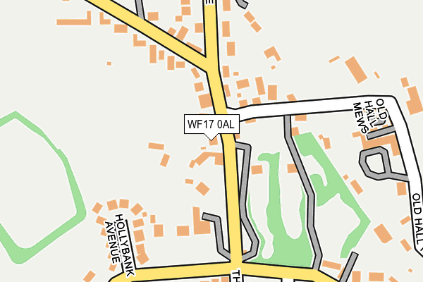 WF17 0AL map - OS OpenMap – Local (Ordnance Survey)