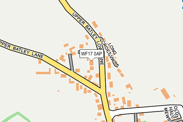 WF17 0AP map - OS OpenMap – Local (Ordnance Survey)