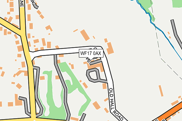 WF17 0AX map - OS OpenMap – Local (Ordnance Survey)