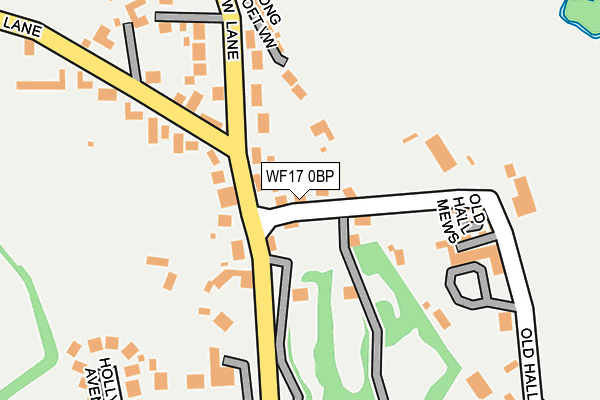 WF17 0BP map - OS OpenMap – Local (Ordnance Survey)