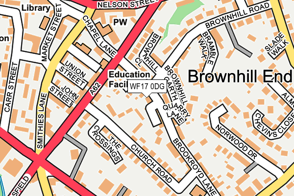 WF17 0DG map - OS OpenMap – Local (Ordnance Survey)