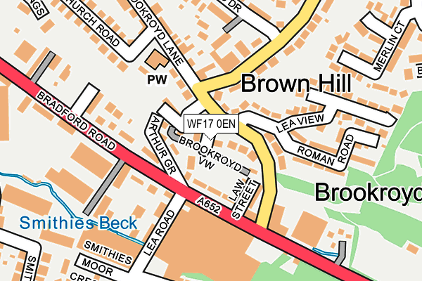 WF17 0EN map - OS OpenMap – Local (Ordnance Survey)