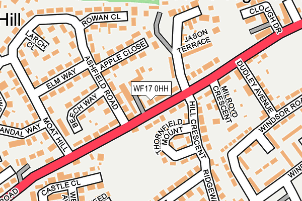 WF17 0HH map - OS OpenMap – Local (Ordnance Survey)