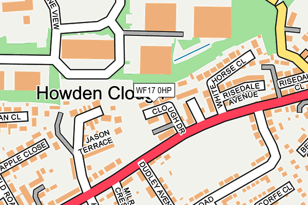 WF17 0HP map - OS OpenMap – Local (Ordnance Survey)