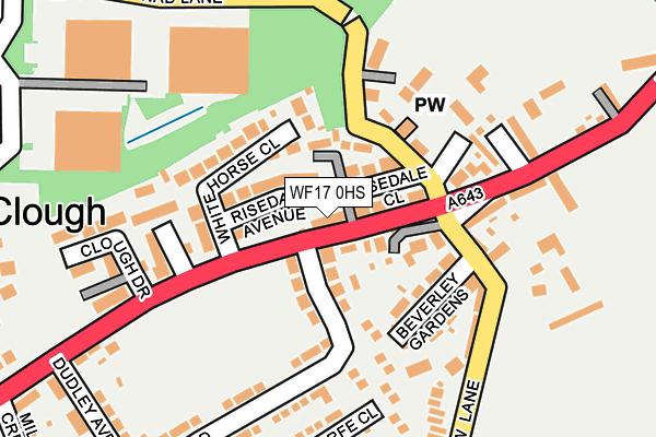 WF17 0HS map - OS OpenMap – Local (Ordnance Survey)