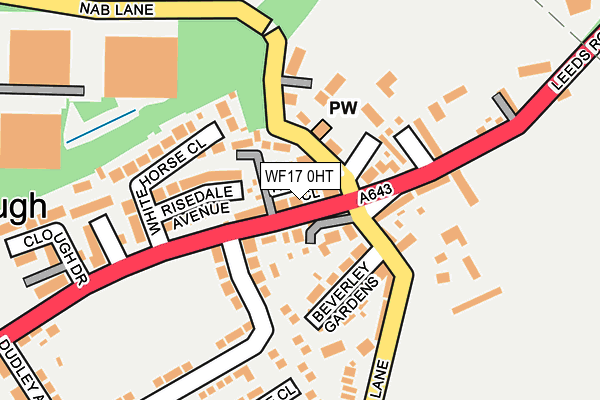 WF17 0HT map - OS OpenMap – Local (Ordnance Survey)