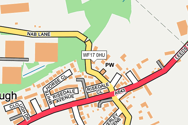 WF17 0HU map - OS OpenMap – Local (Ordnance Survey)