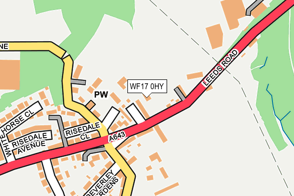 WF17 0HY map - OS OpenMap – Local (Ordnance Survey)