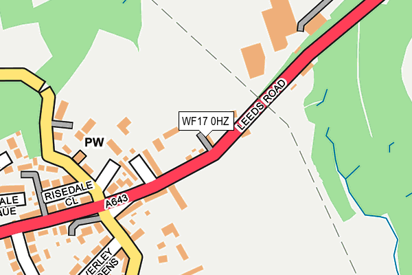 WF17 0HZ map - OS OpenMap – Local (Ordnance Survey)
