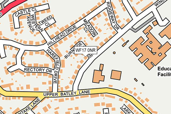 WF17 0NR map - OS OpenMap – Local (Ordnance Survey)