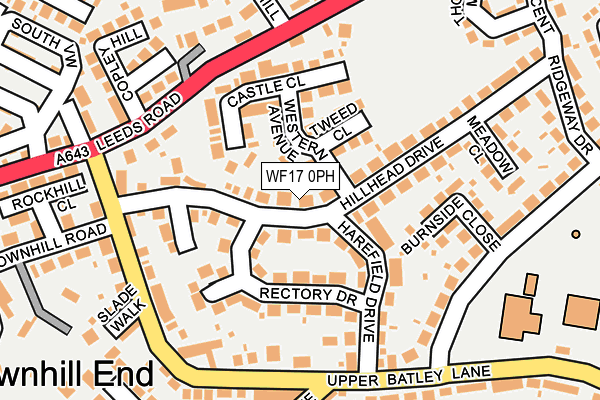 WF17 0PH map - OS OpenMap – Local (Ordnance Survey)