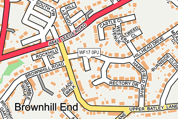 WF17 0PJ map - OS OpenMap – Local (Ordnance Survey)