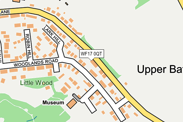 WF17 0QT map - OS OpenMap – Local (Ordnance Survey)