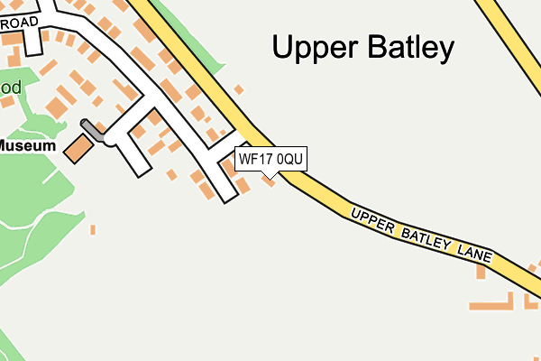 WF17 0QU map - OS OpenMap – Local (Ordnance Survey)