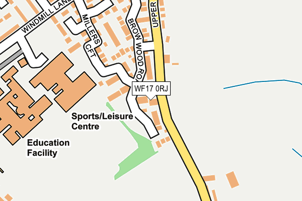 WF17 0RJ map - OS OpenMap – Local (Ordnance Survey)