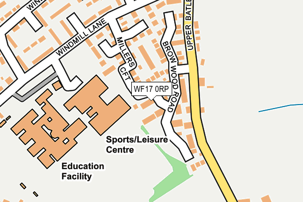 WF17 0RP map - OS OpenMap – Local (Ordnance Survey)