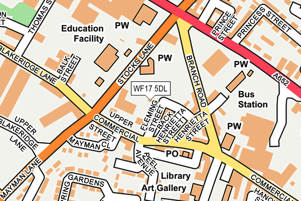 WF17 5DL map - OS OpenMap – Local (Ordnance Survey)