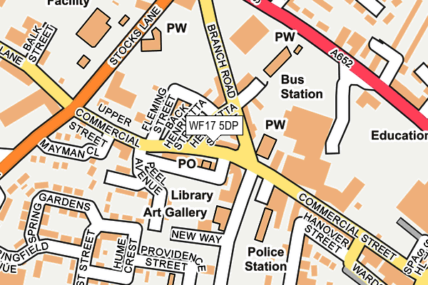 WF17 5DP map - OS OpenMap – Local (Ordnance Survey)