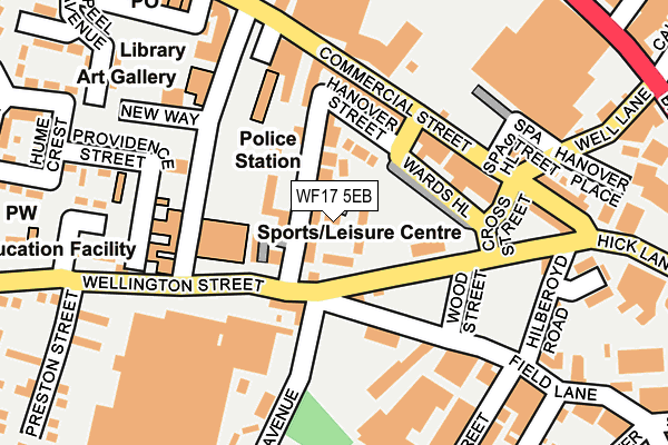 WF17 5EB map - OS OpenMap – Local (Ordnance Survey)