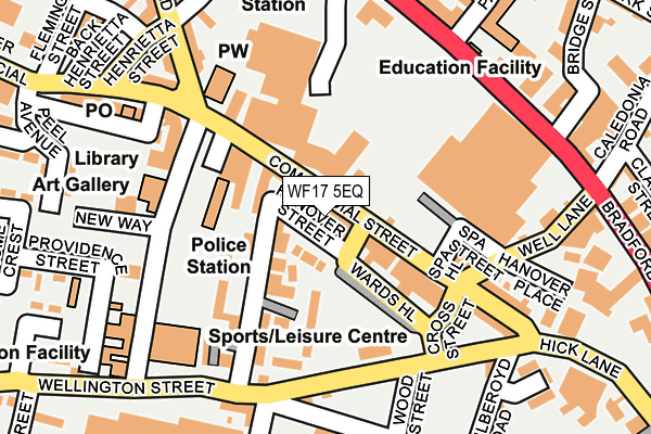 WF17 5EQ map - OS OpenMap – Local (Ordnance Survey)